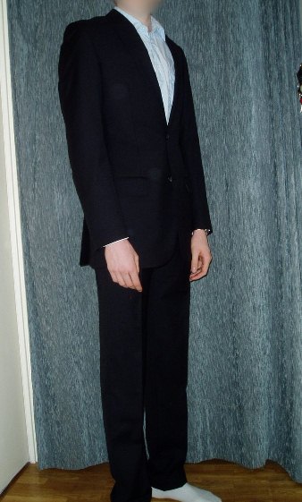 Anzug schwarz, Maßanzug